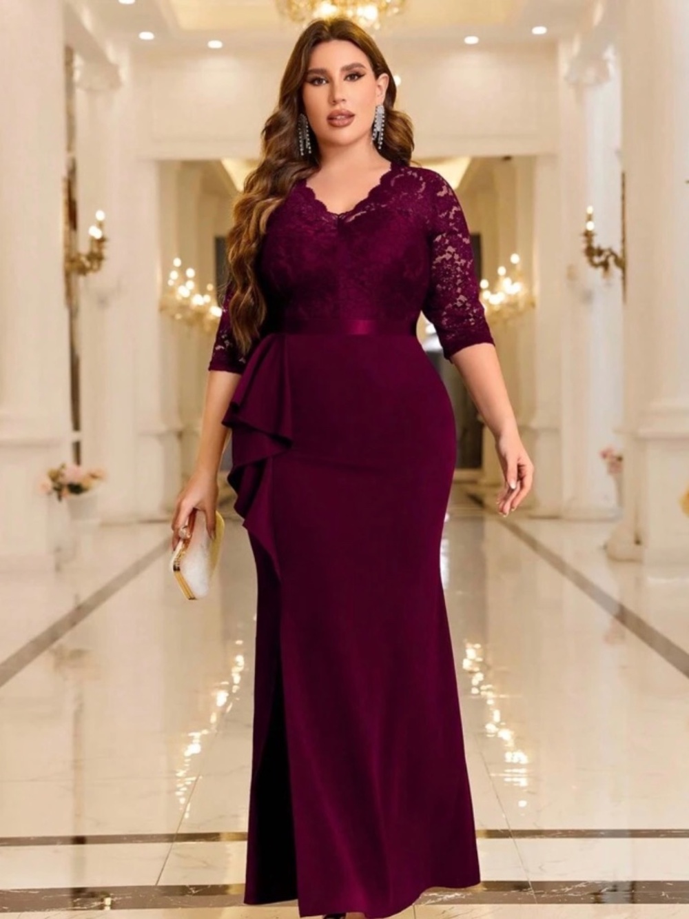 Burgundy dress